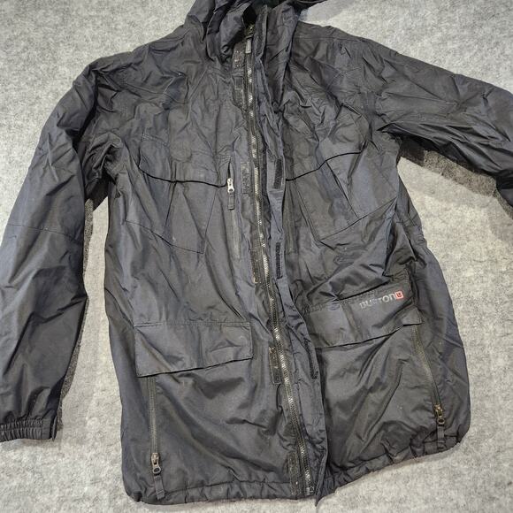 Burton Dryride Mens XL Black Hooded Shell Distraction Ski Snowboard Jacket - Picture 12 of 16